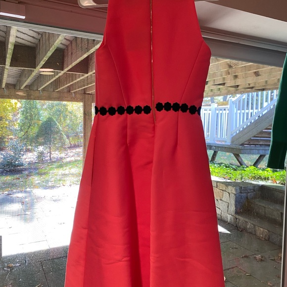 Kate Spade - NWT - Floral Lace Trim Mikado Dress - Petunia Pink - Size 0 - Picture 3 of 5